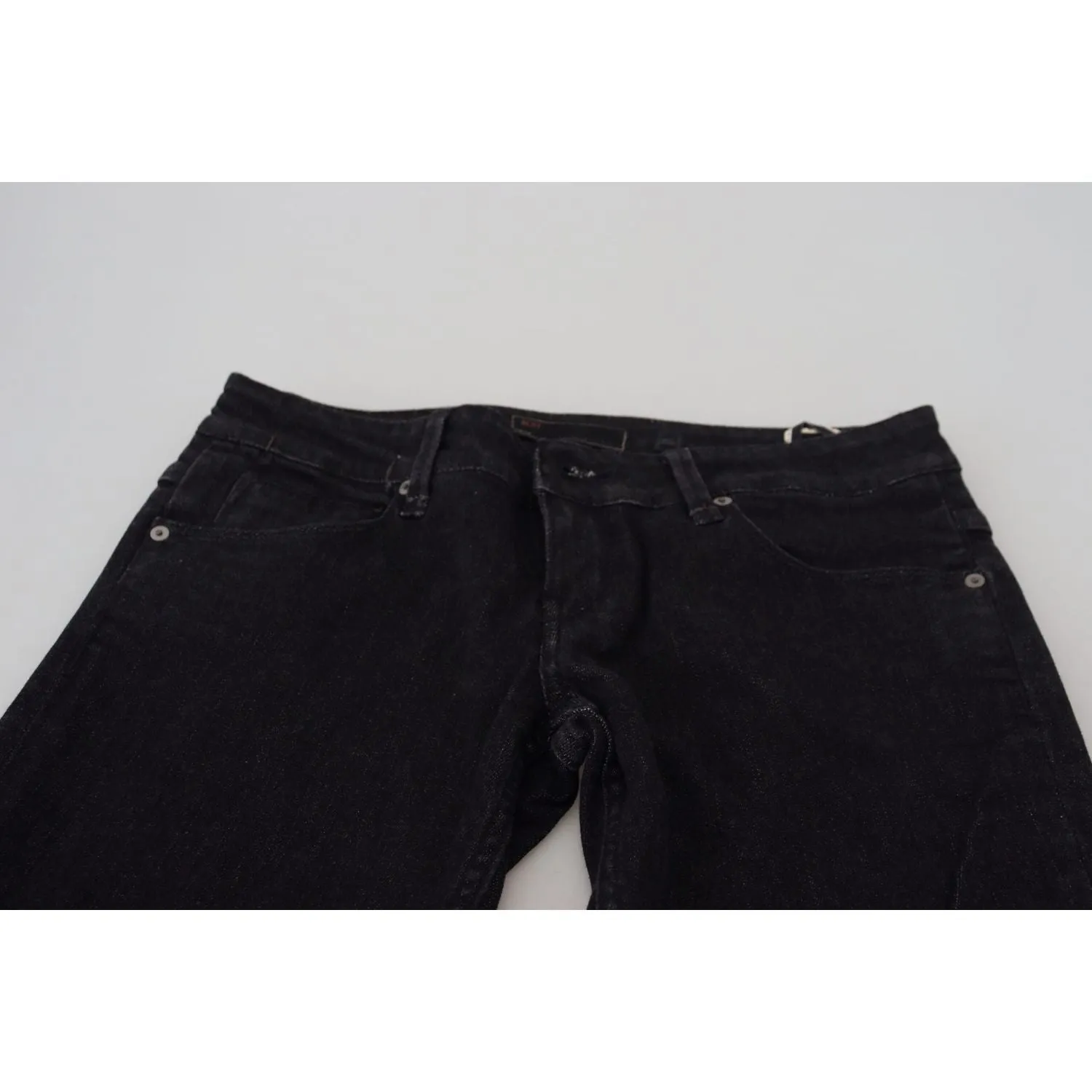 Acht Sleek Cotton Slim Fit Denim In Black