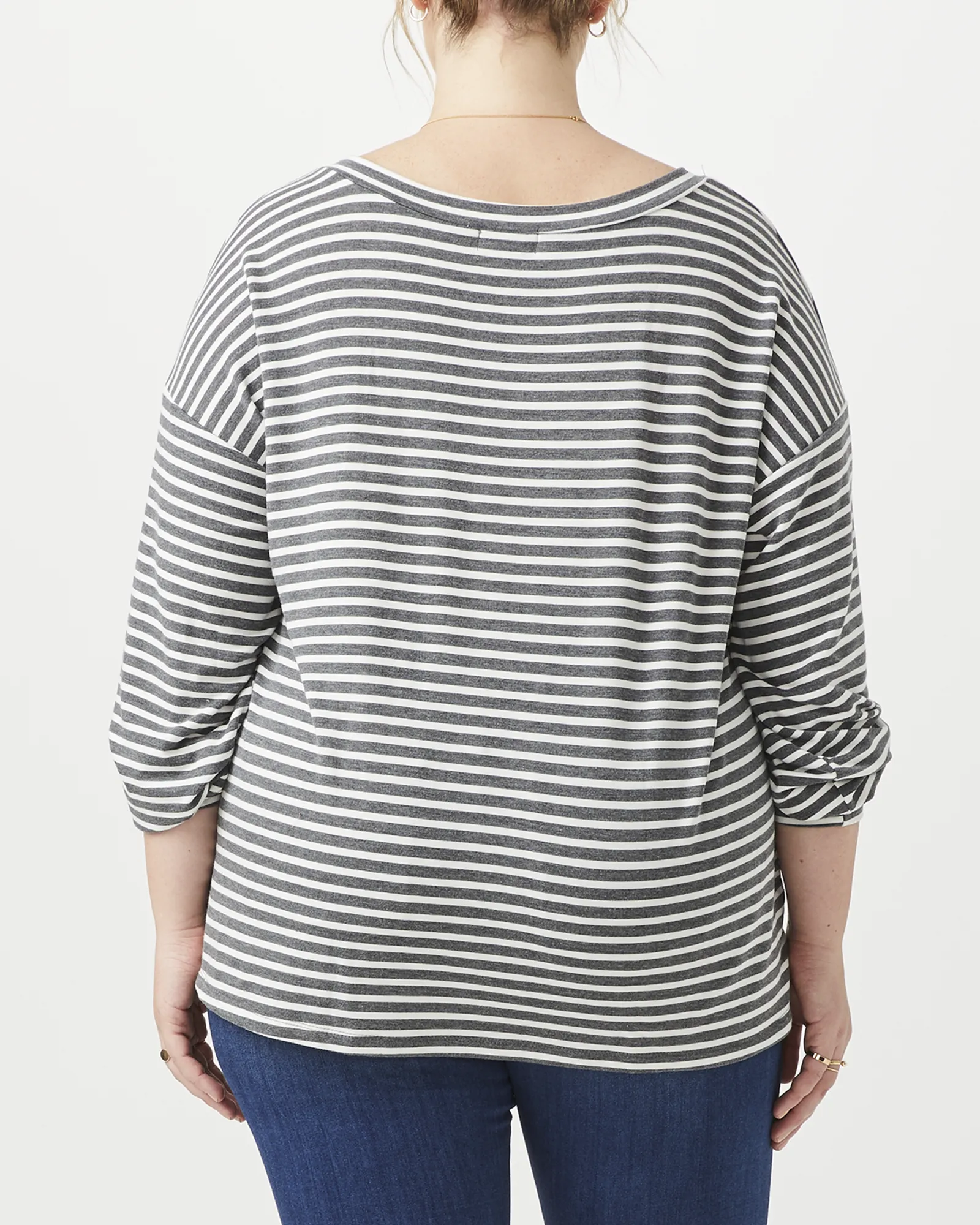 Allie Long-Sleeve Top | Black / Ivory