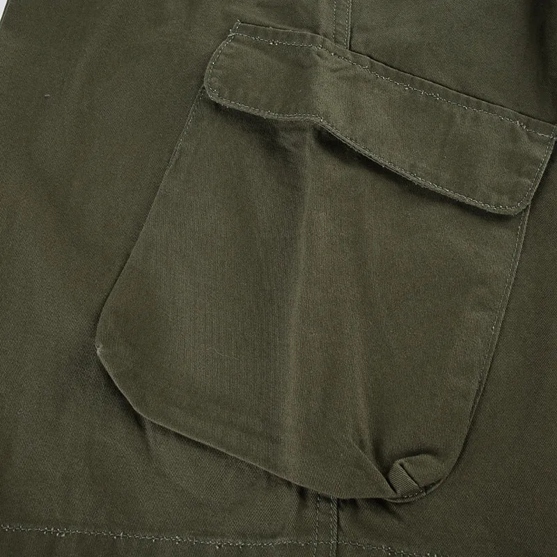 Baggy Cargo Shorts with Drawstring Details