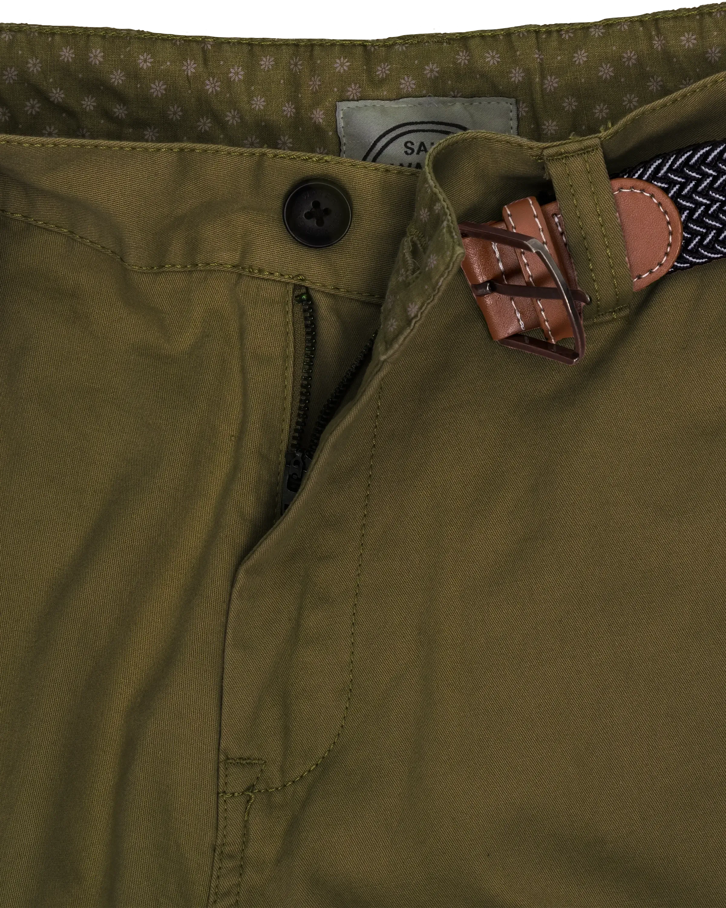 Belted Chino Walkshorts in Khaki