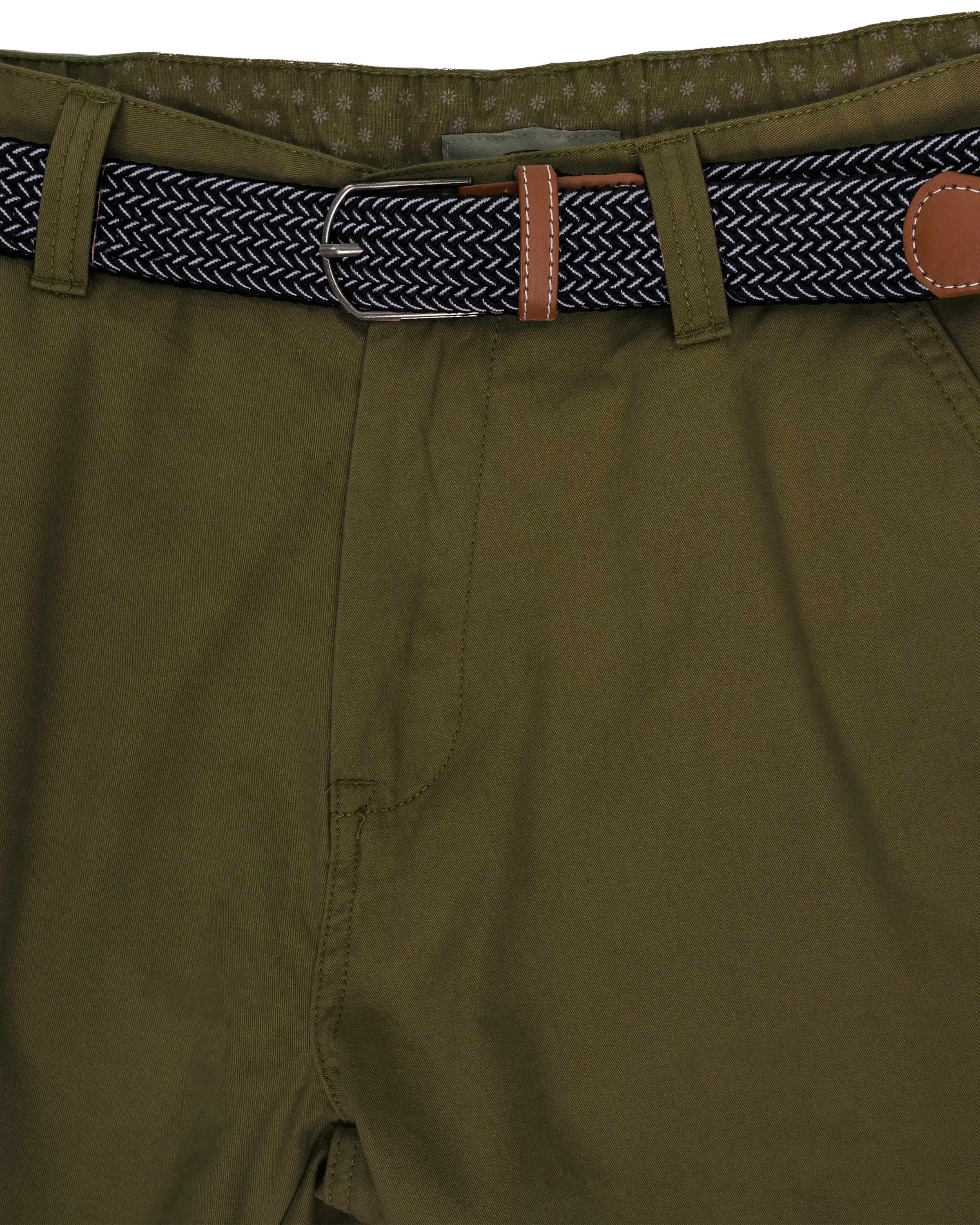 Belted Chino Walkshorts in Khaki