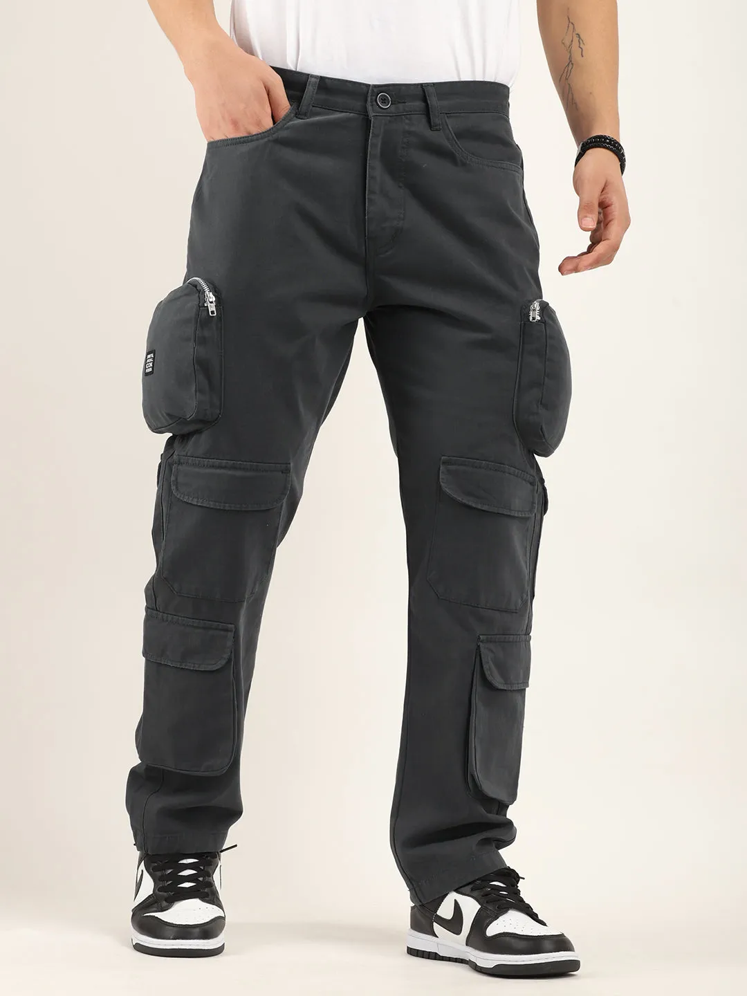 Boombox Dark Grey Baggy fit Cargo