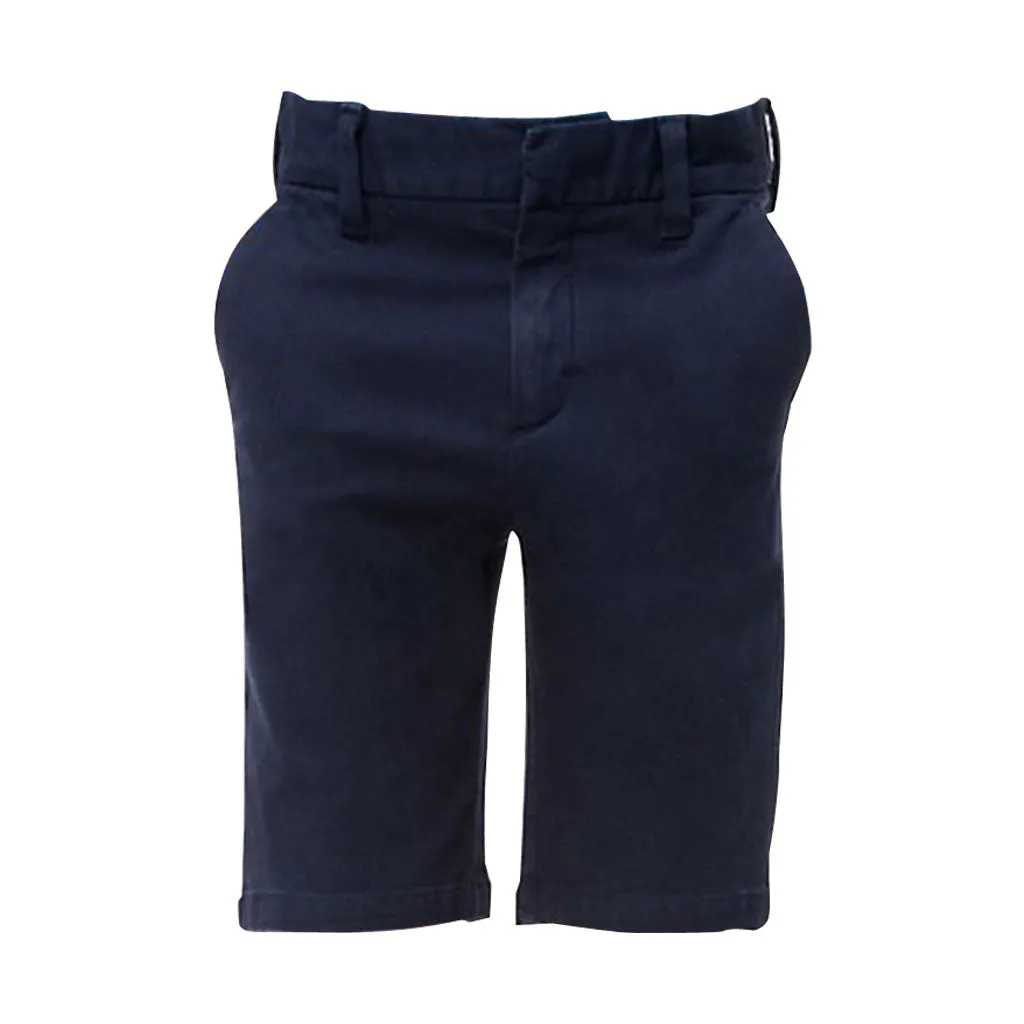 Boys Cotton Canvas Shorts - PEACOAT