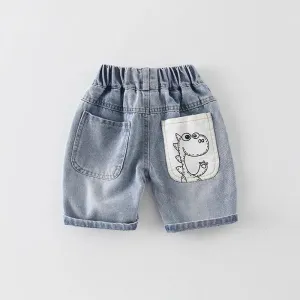 Boys Denim Dinosaur Shorts