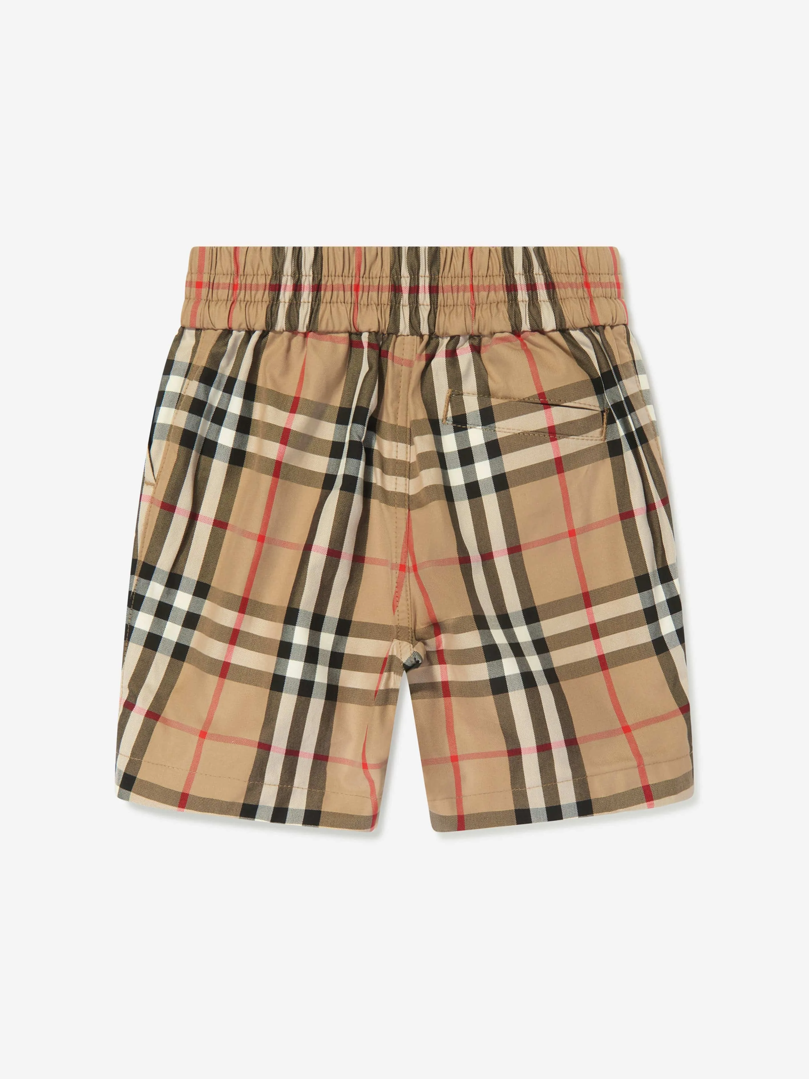 Burberry Baby Boys Archive Check Hal Shorts in Beige