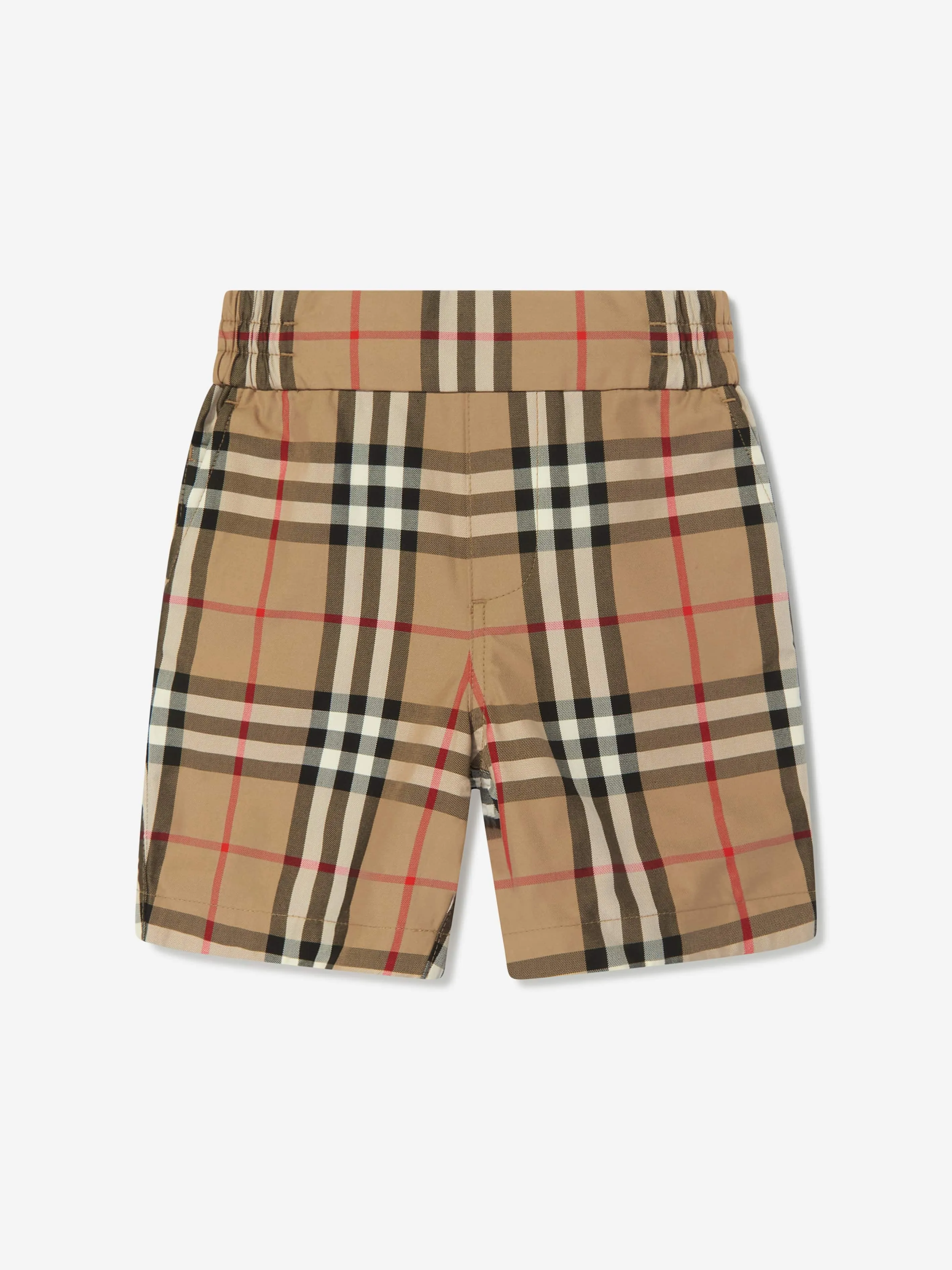 Burberry Baby Boys Archive Check Hal Shorts in Beige