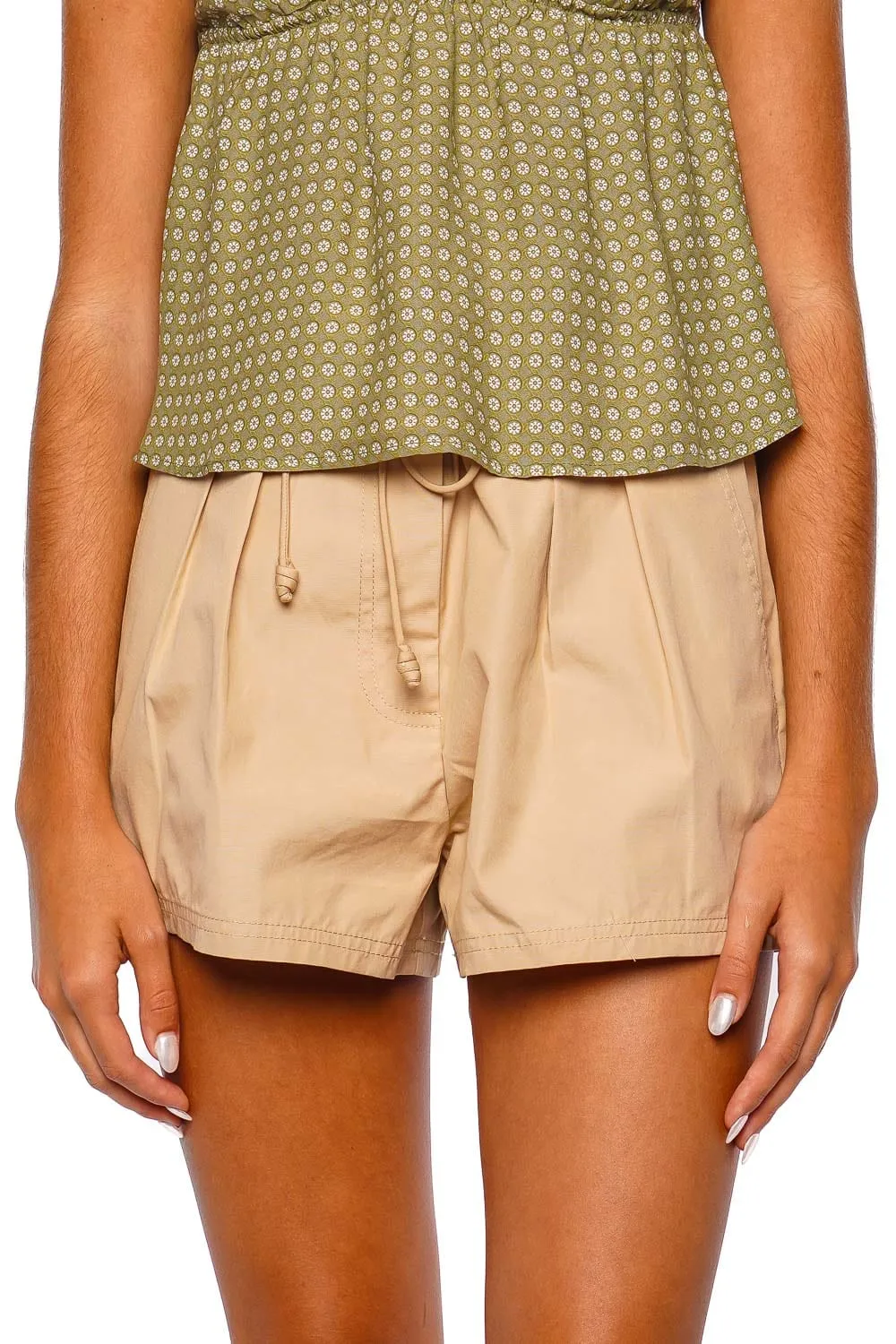 Camryn Driftwood Cotton Drawstring Short