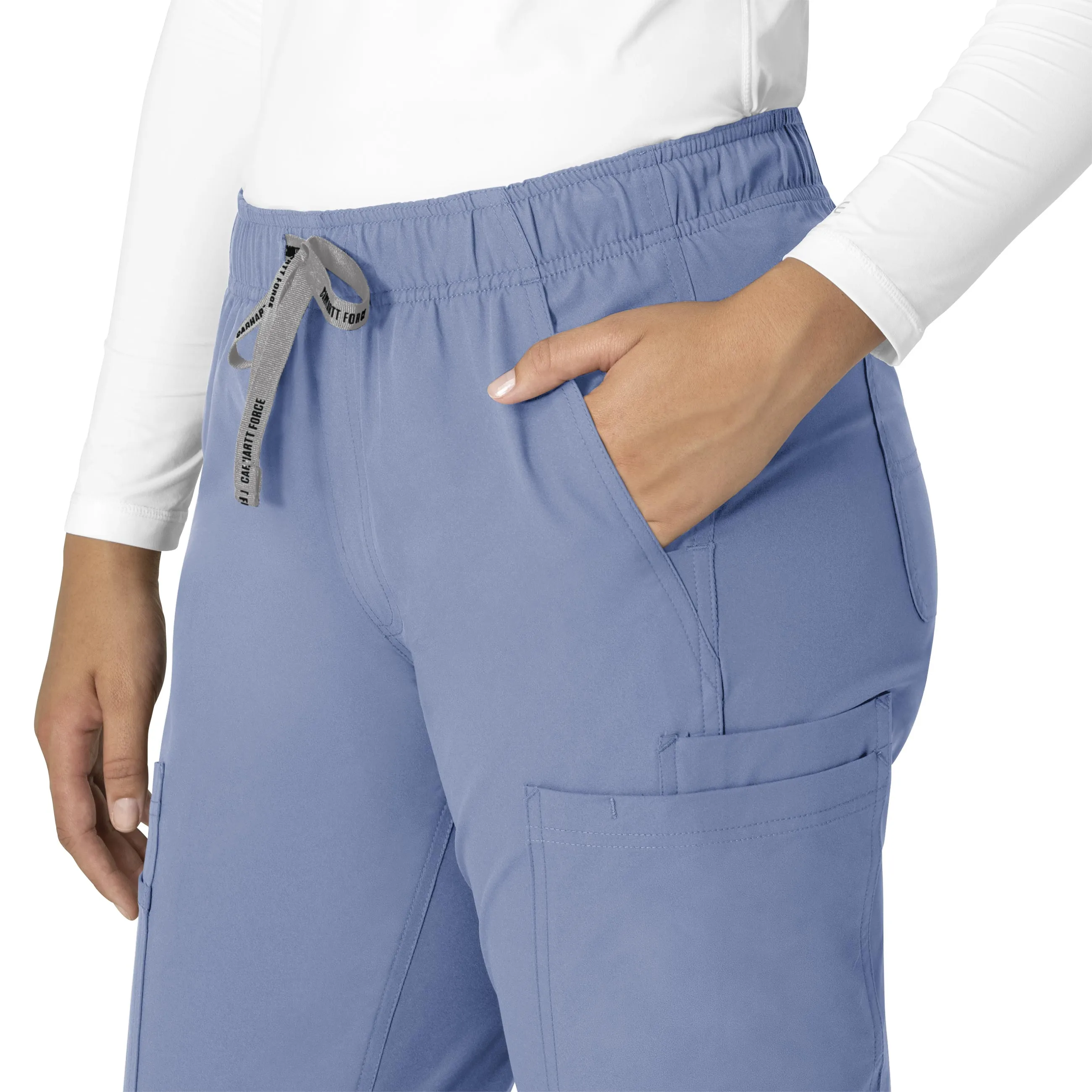 Carhartt Force Essentials Women's Straight Leg Scrub Pant - Ceil Blue