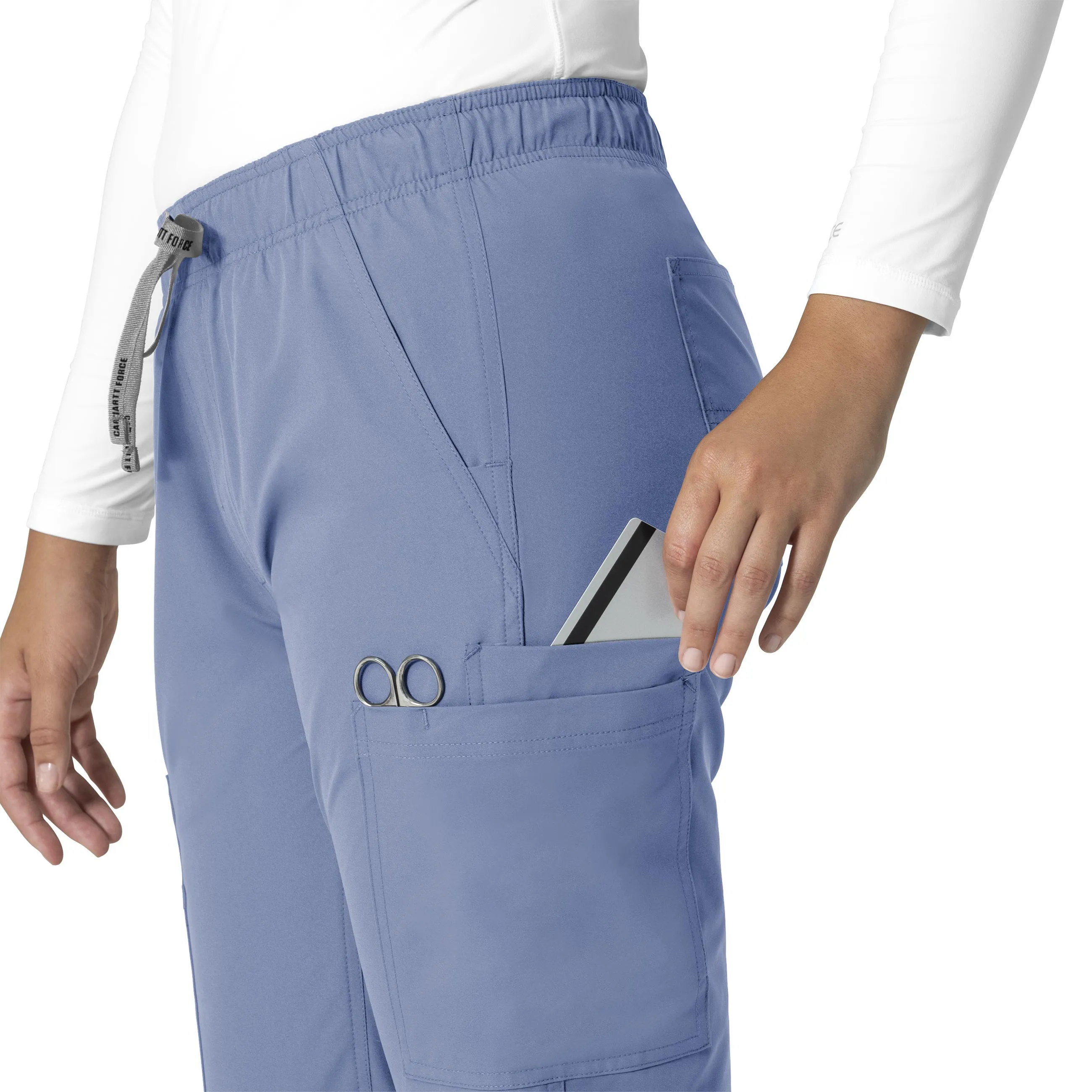 Carhartt Force Essentials Women's Straight Leg Scrub Pant - Ceil Blue