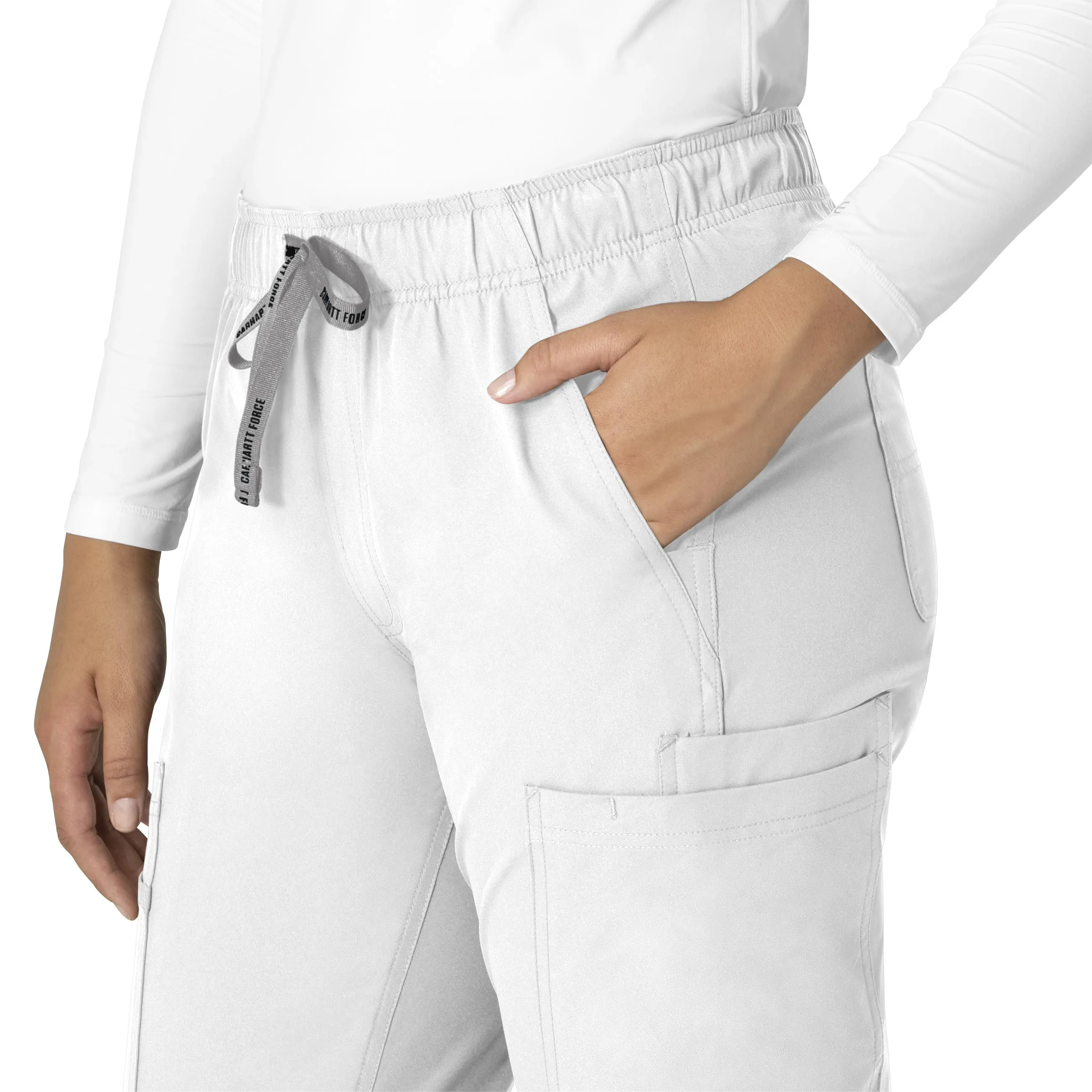 Carhartt Force Essentials Women's Straight Leg Scrub Pant - White