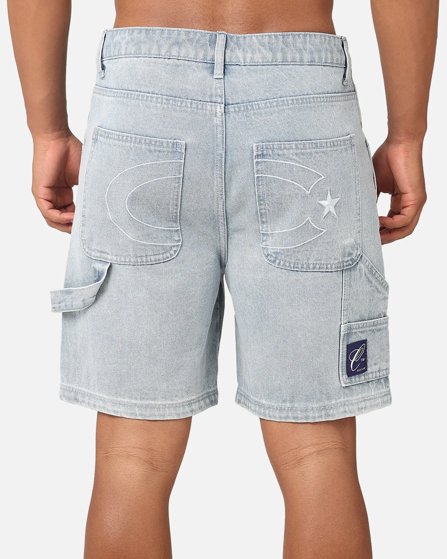 Carre C-Star Denim Shorts Light Wash Blue