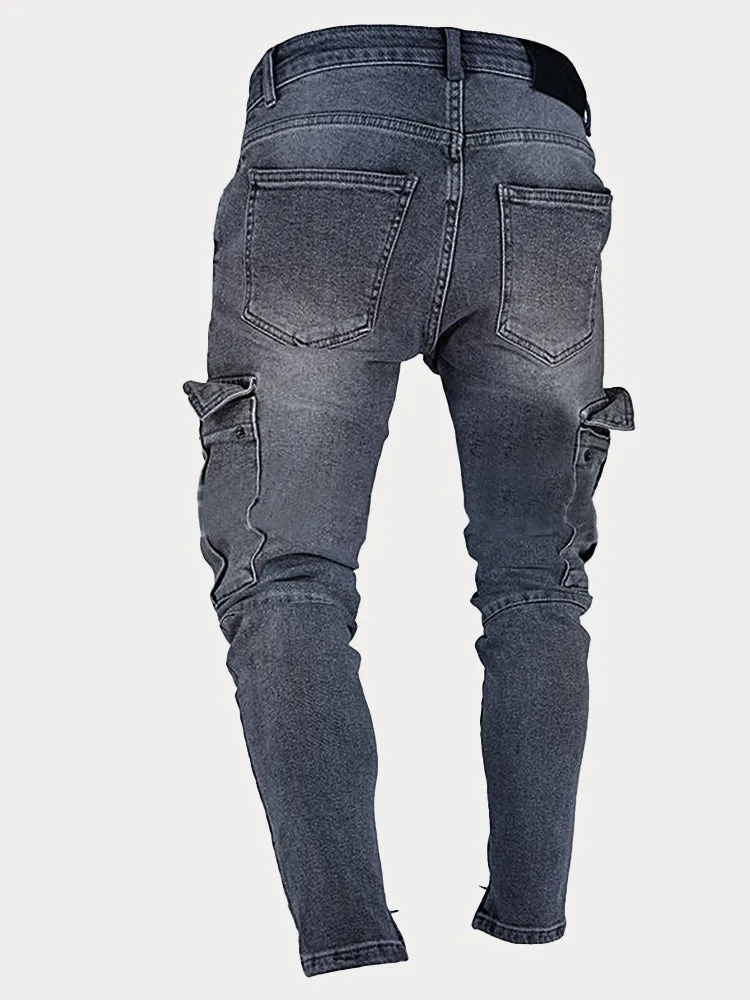 Casual Pocket Slim Fit Jeans