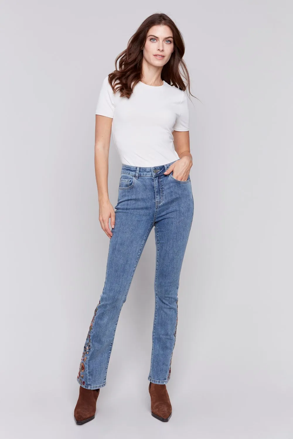 Charlie B jeans C5574-431A-156 Medium Blue