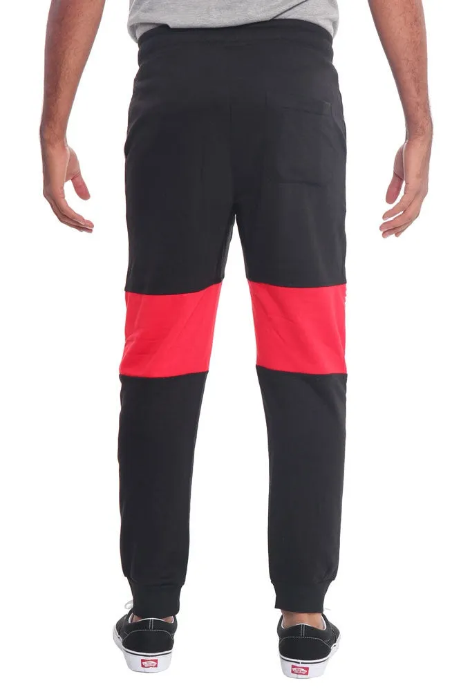 Color Block Biker French Terry Jogger Pants