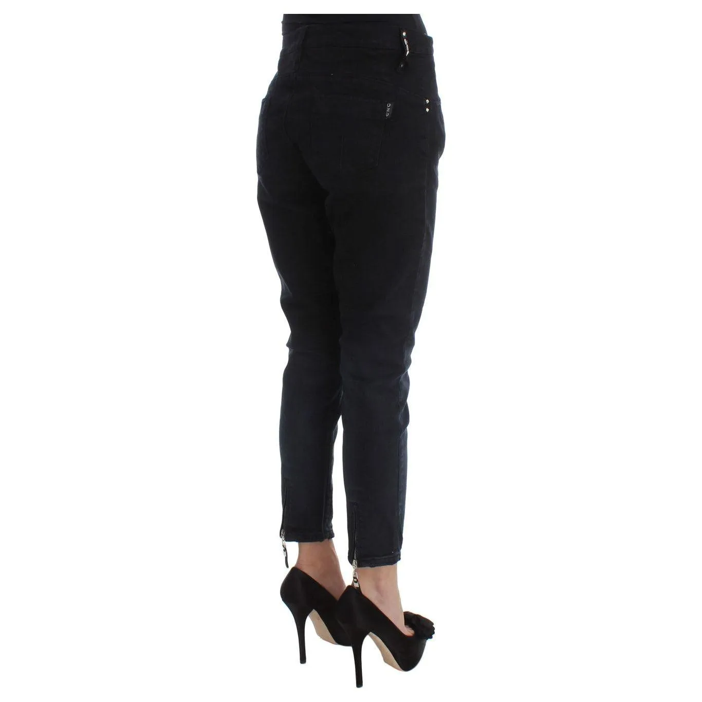 Costume National Sleek Slim Fit Black Denim Jeans