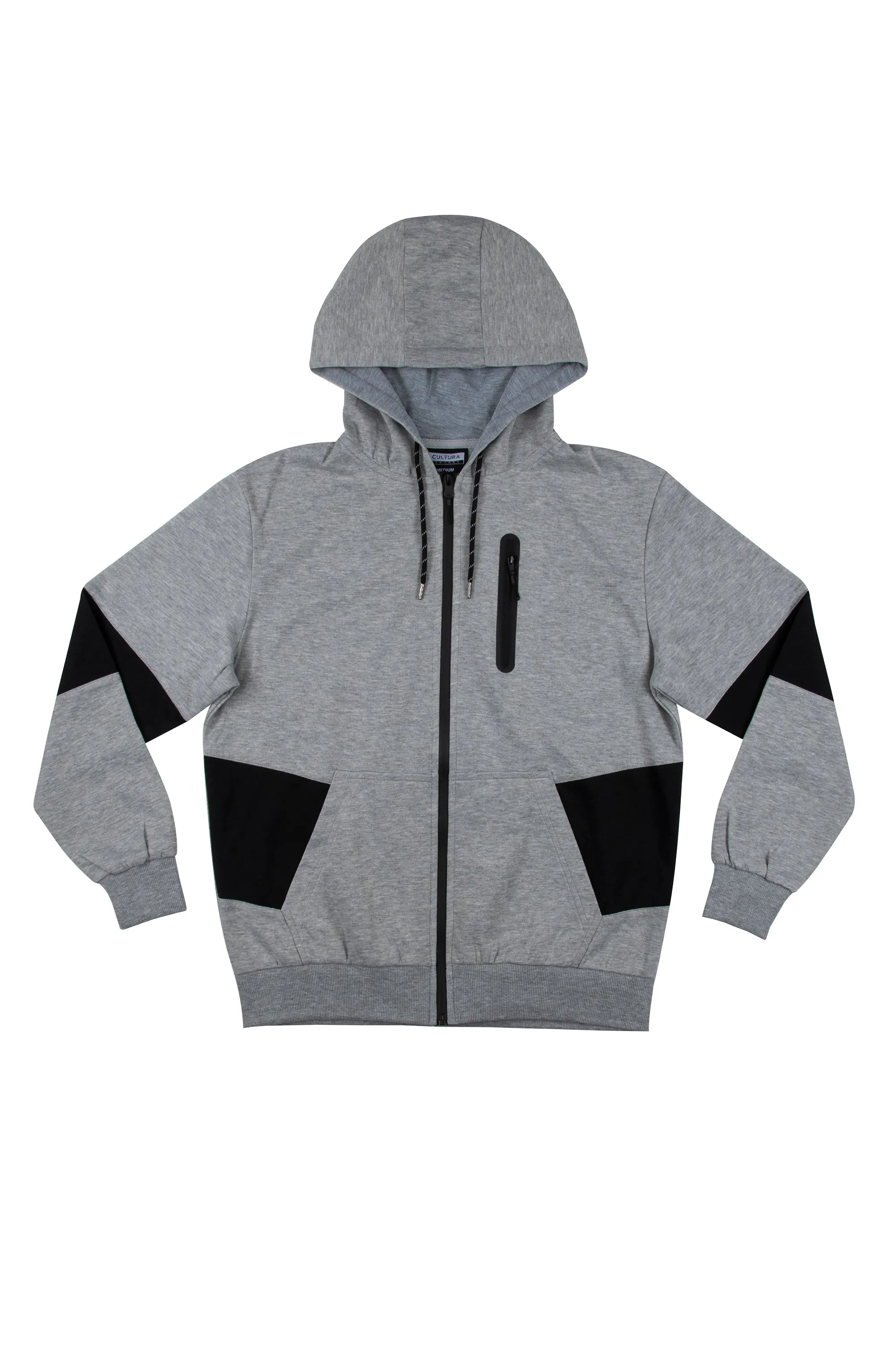 Cultura Men's Athletic Hoodie Zipper Full Zip Hooded Track Fleece Sport Jacket