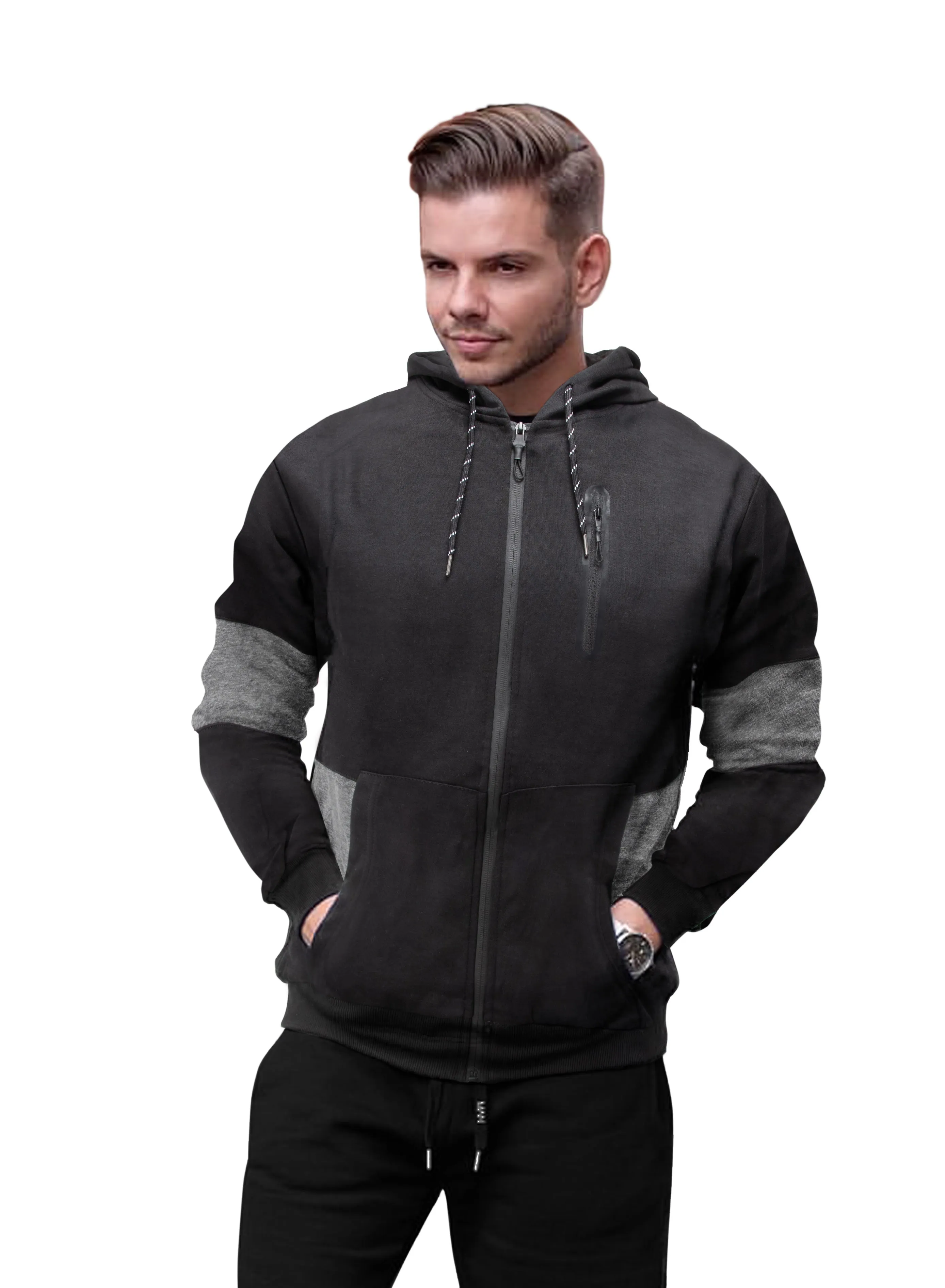 Cultura Men's Athletic Hoodie Zipper Full Zip Hooded Track Fleece Sport Jacket