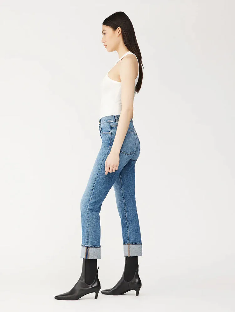 DL1961 Patti Straight Jeans in Oasis Cuffed