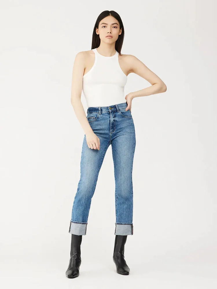 DL1961 Patti Straight Jeans in Oasis Cuffed