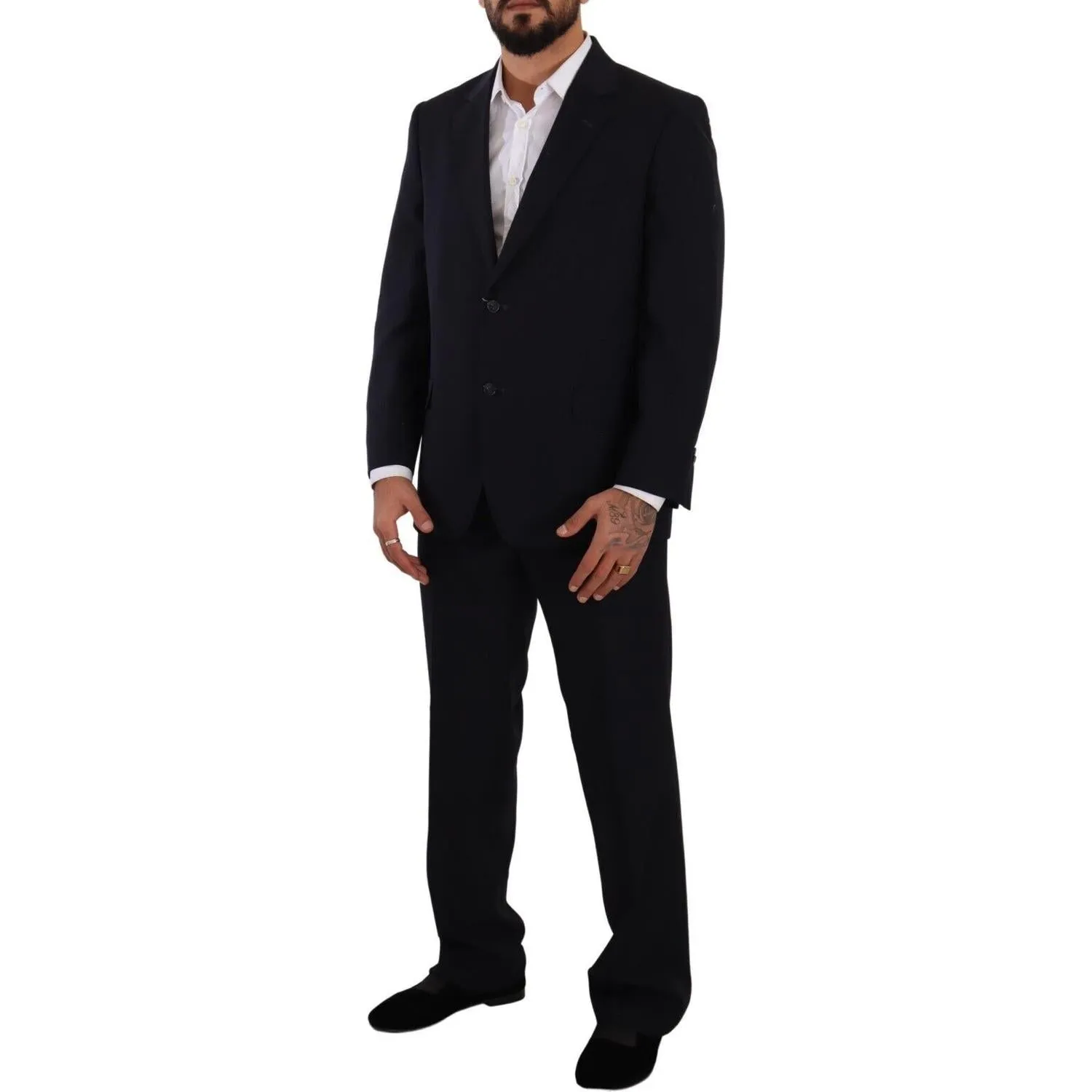 Domenico Tagliente Elegant Black Two-Piece Suit Ensemble