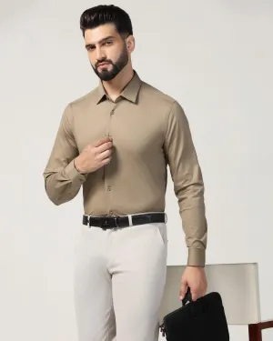 Formal Khaki Solid Shirt - Sofk01