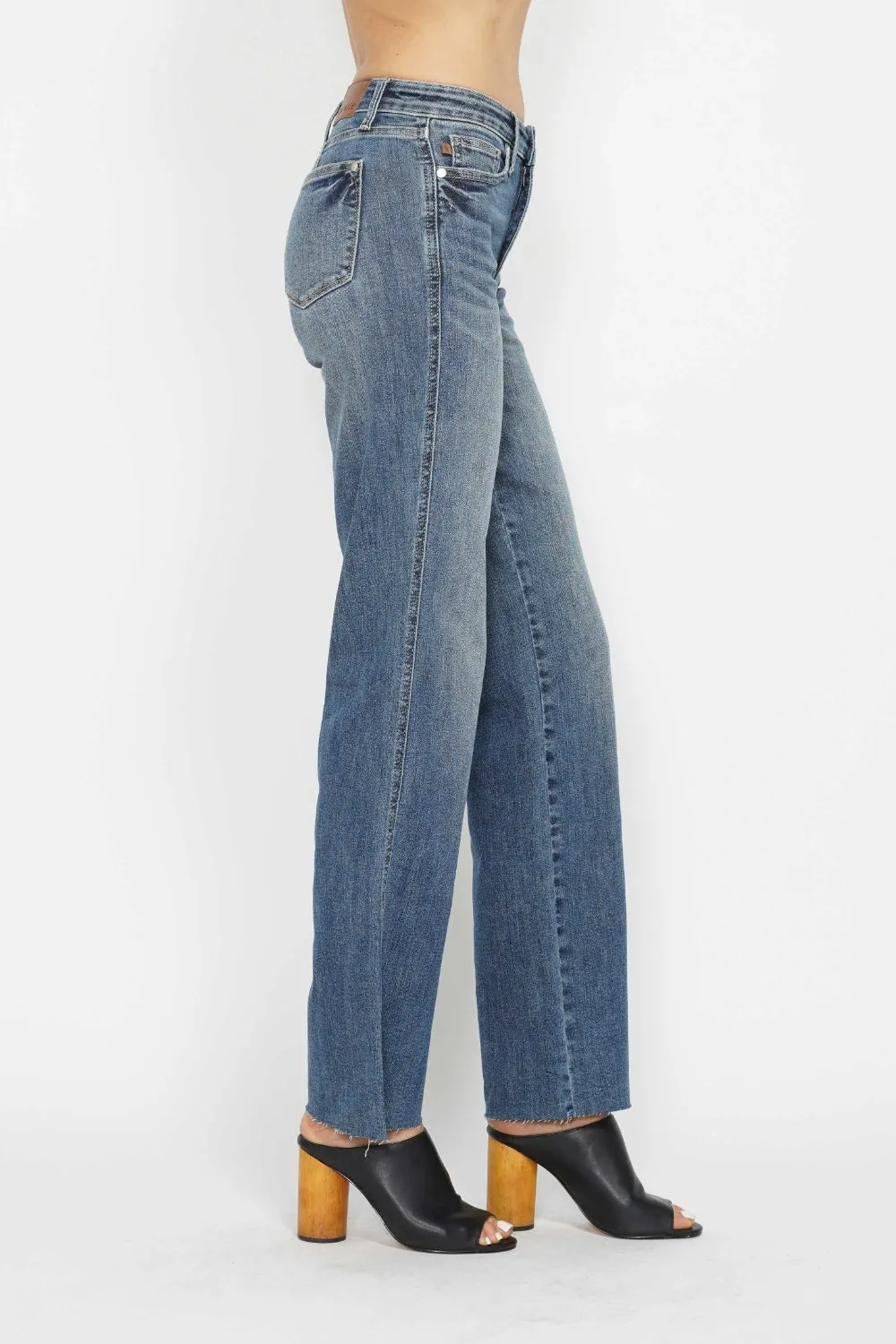 Full Size Tummy Control Straight Jeans