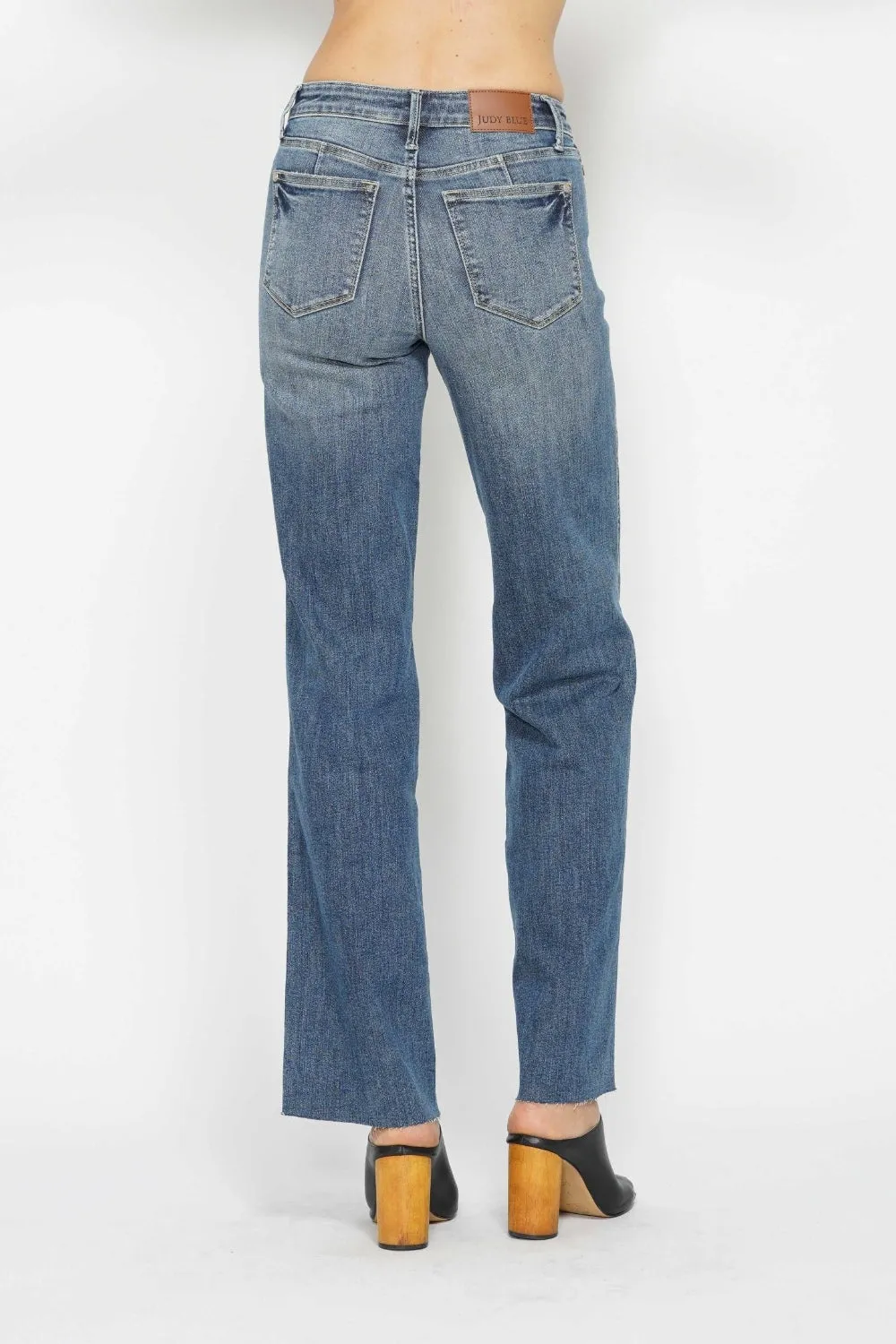 Full Size Tummy Control Straight Jeans