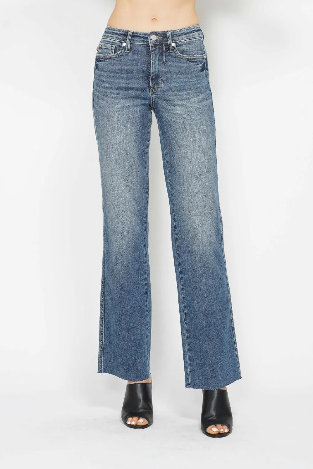 Full Size Tummy Control Straight Jeans