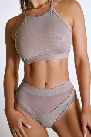 High Waisted Bottoms - Lilac Snake