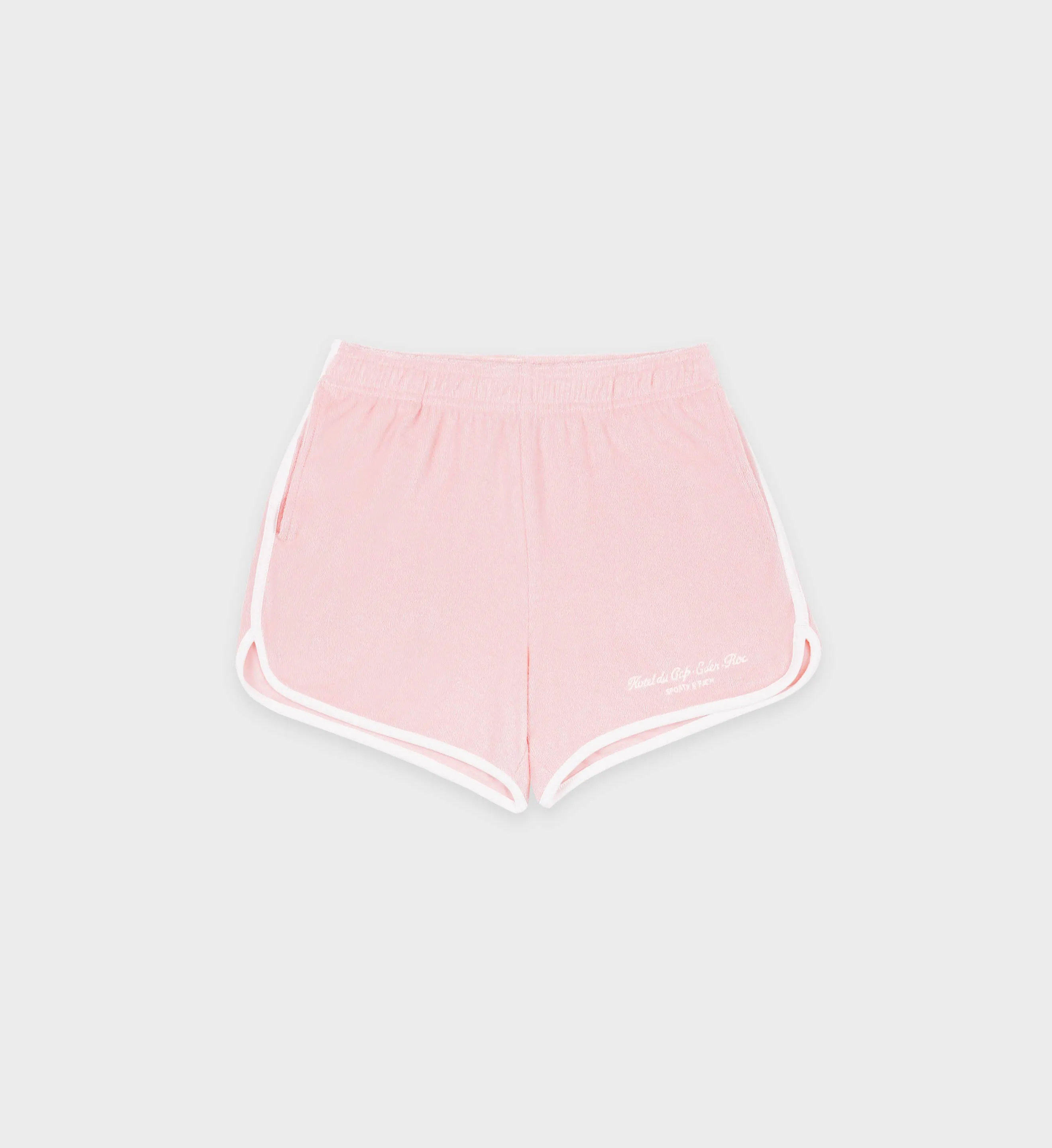 Hotel du Cap Cursive Terry Short - Eden Pink/White