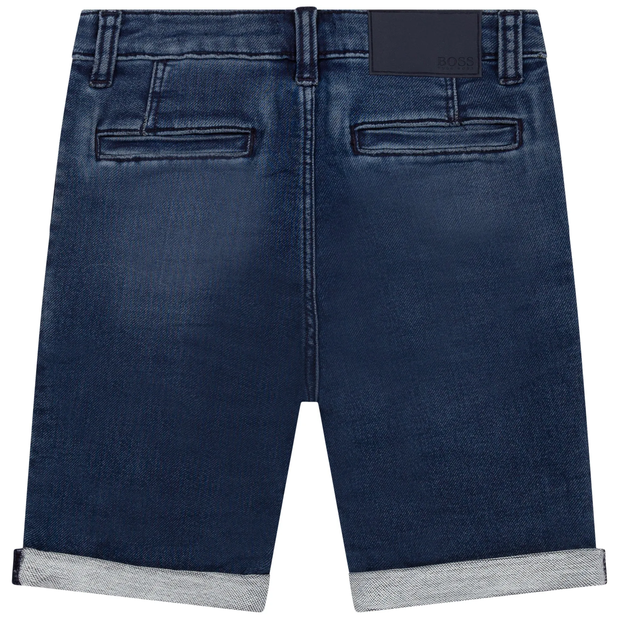 Hugo Boss Boys Denim Bermuda Shorts_ Stone J24743-Z07