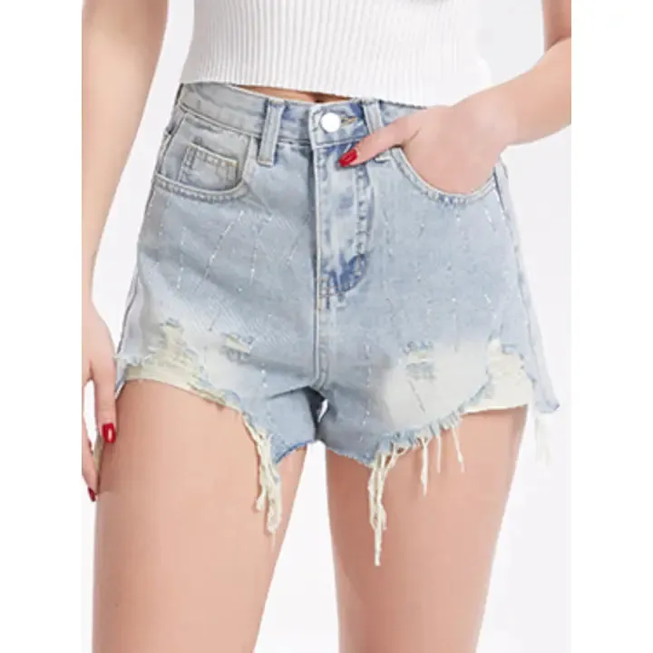 Irregular Distressed Shorts