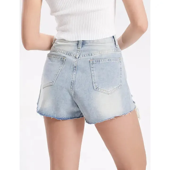 Irregular Distressed Shorts