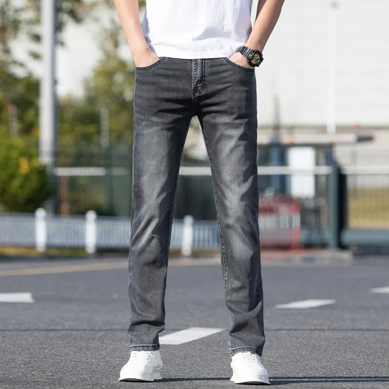 Jeans Men's Slim-fit Straight Trousers