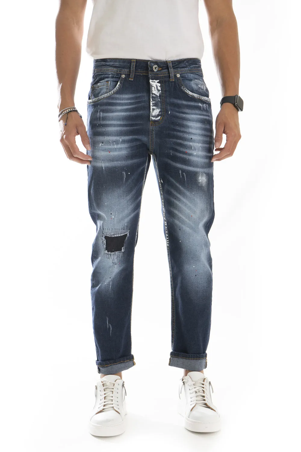 Jeans Uomo Con Sfumature e Abrasioni Art. JS452