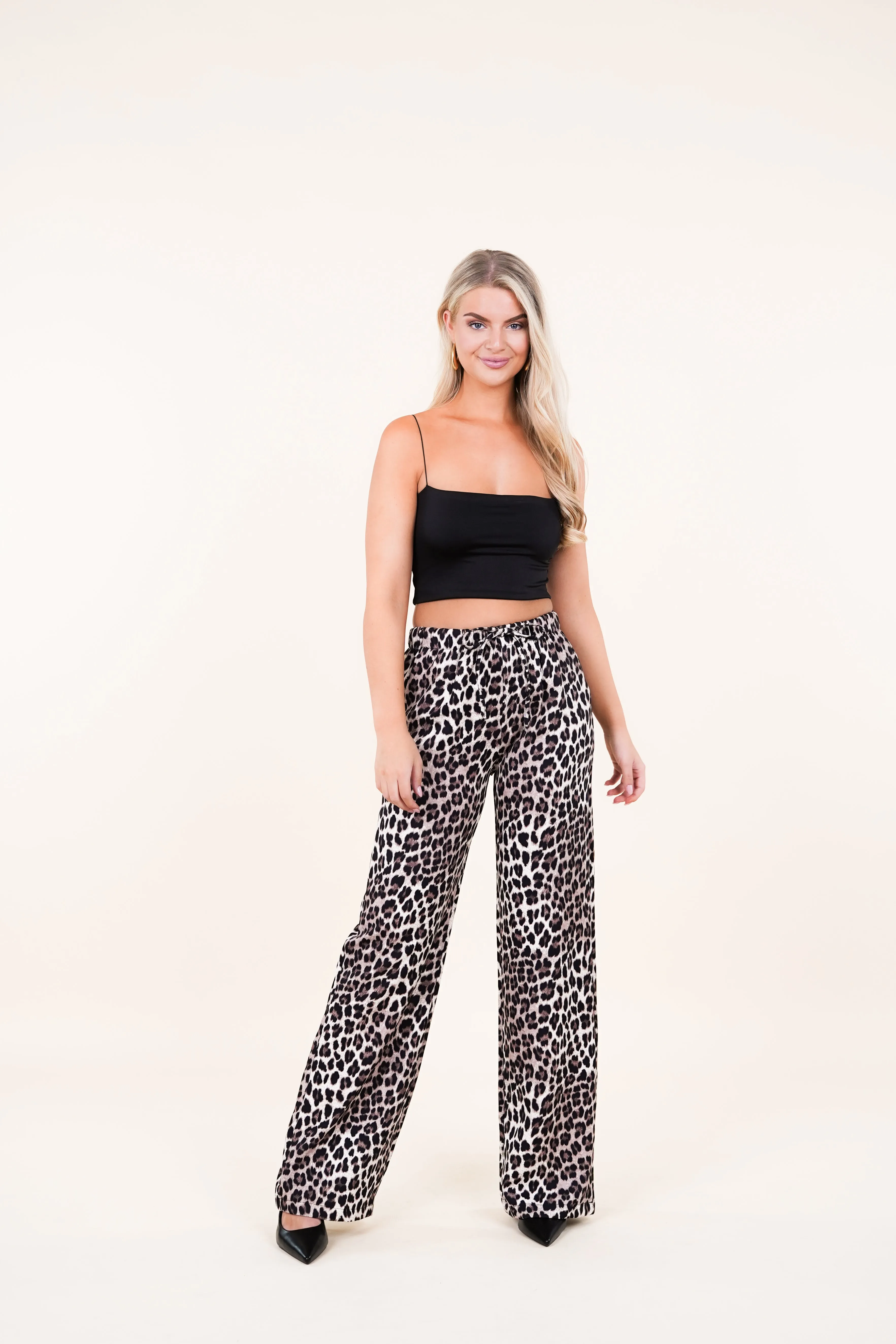 Jogger met straight leg model leopard - Mia