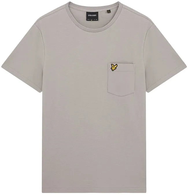 Lyle and Scott Mens Softshell Pocket T Shirt Cold Grey