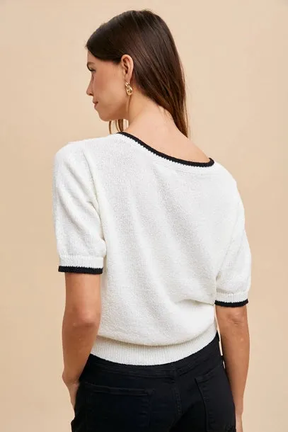 Lynne Square Neck Sweater Top