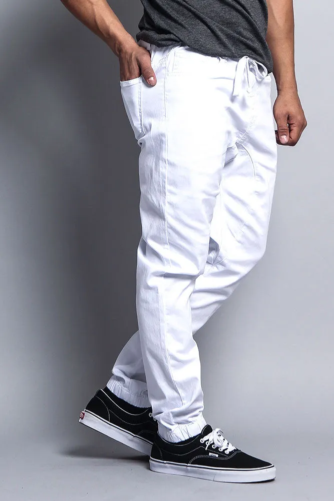 Men's Jogger Twill Pants (White)