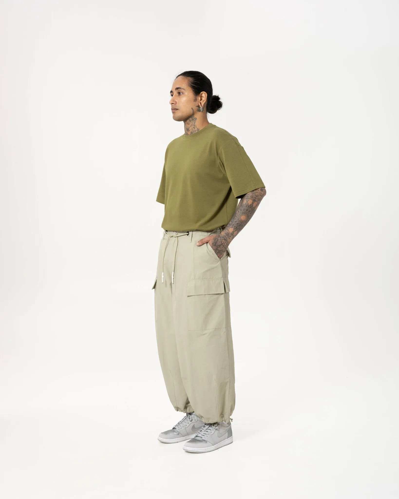 Multi-Pocket Ripstop Pants - Light Khaki