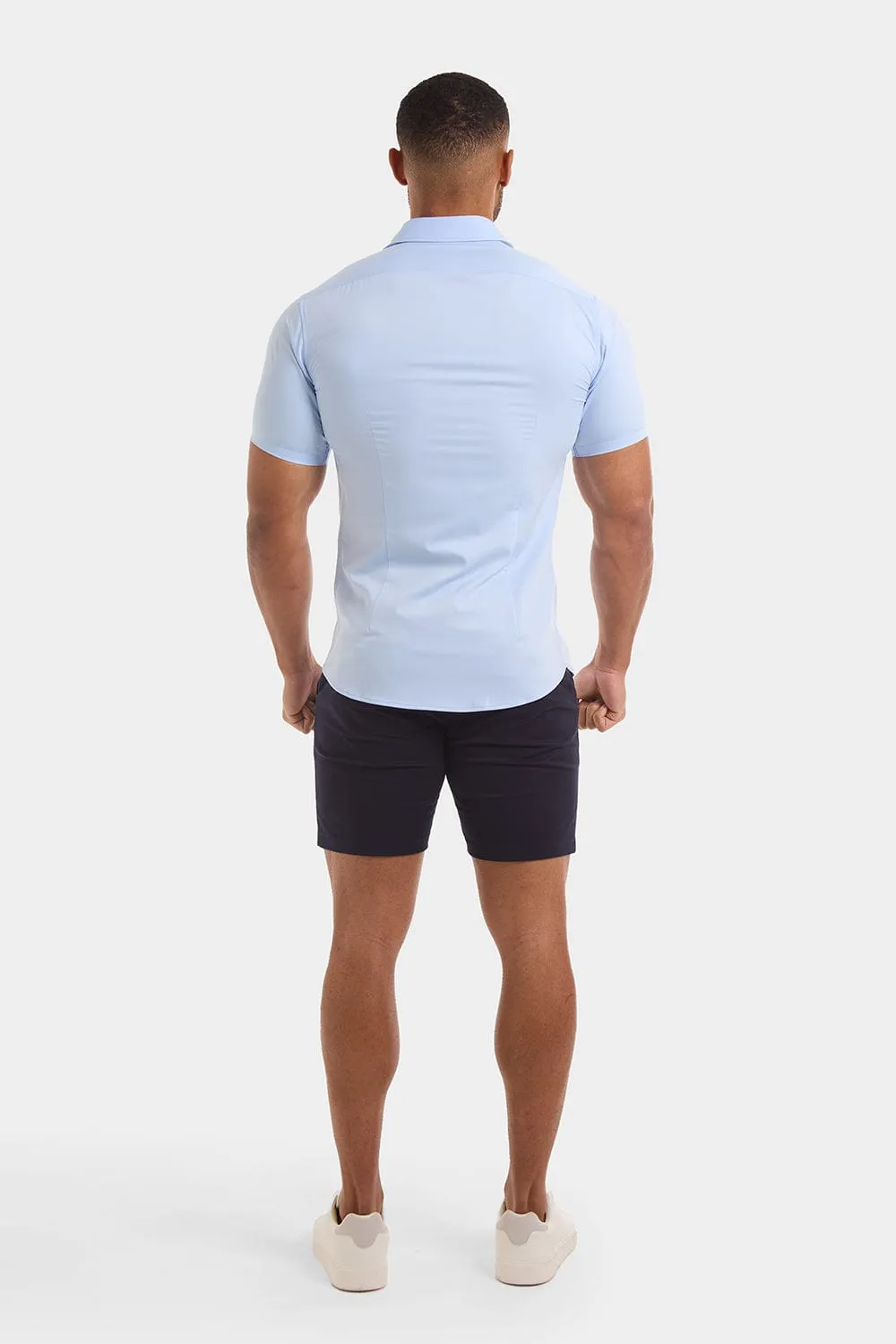 Muscle Fit Chino Shorts in Navy