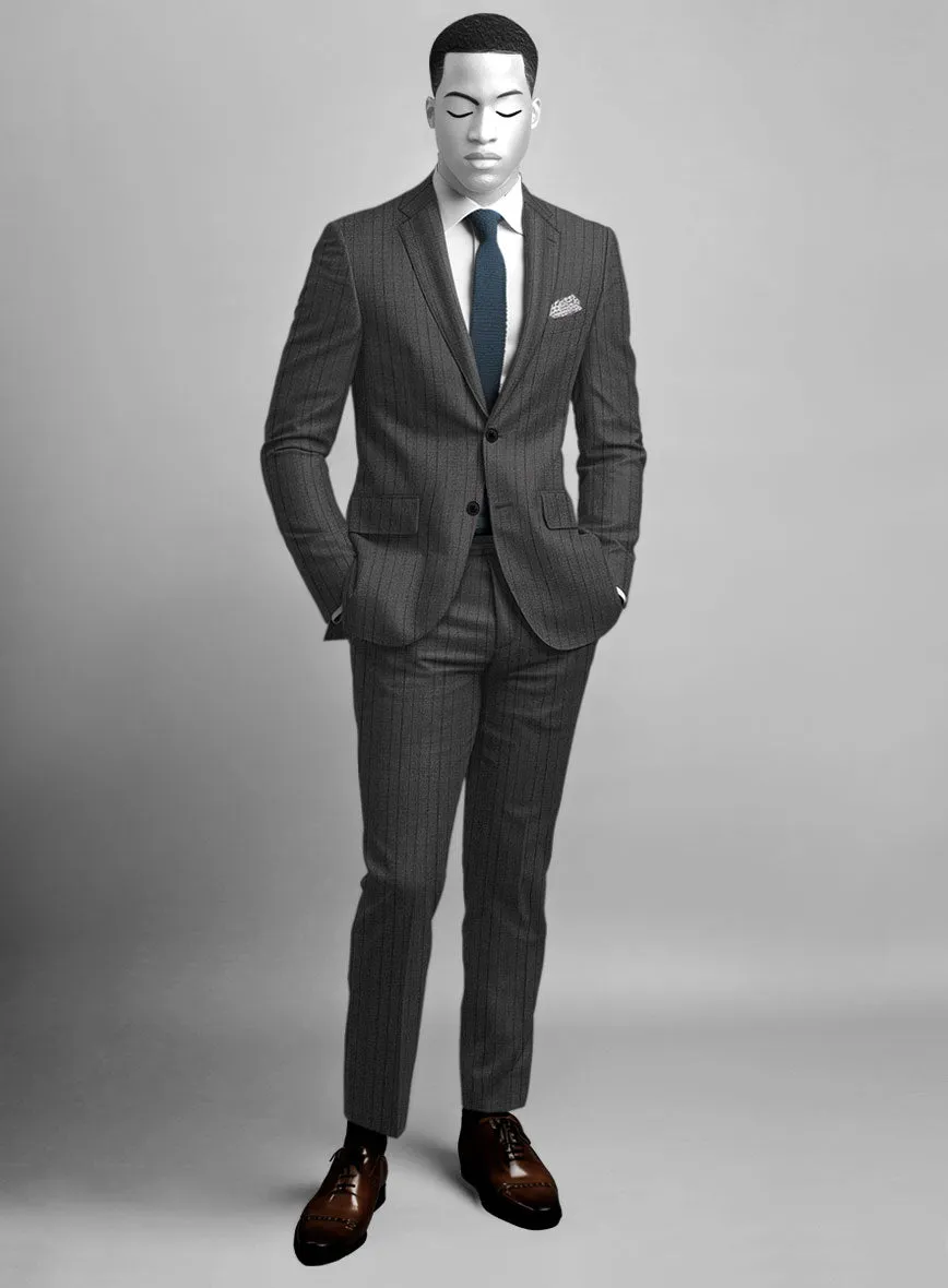 Napolean Calipso Stripe Gray Wool Suit