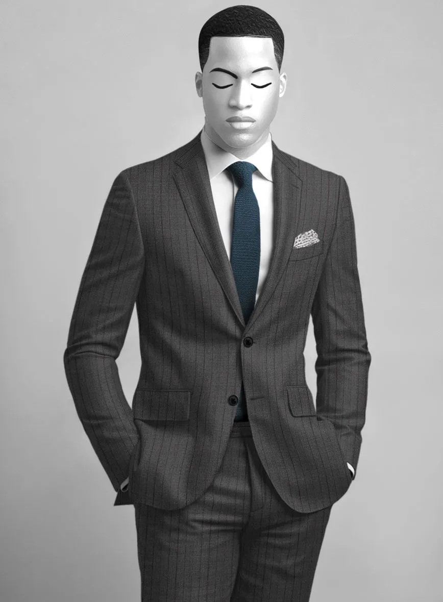 Napolean Calipso Stripe Gray Wool Suit