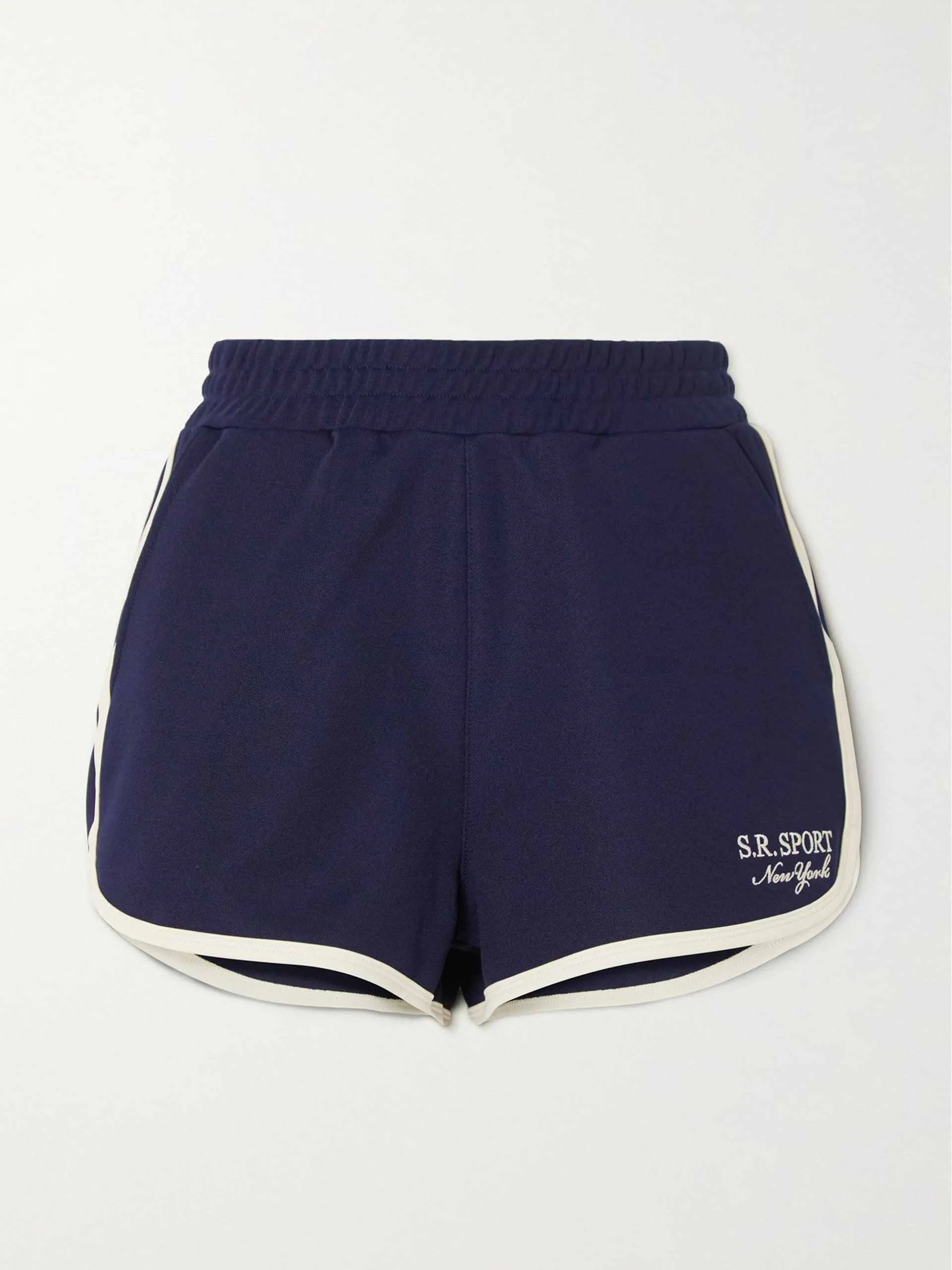 Navy jersey shorts