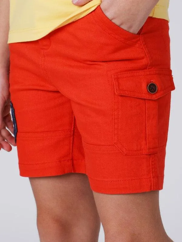 One Friday Red Solid Short