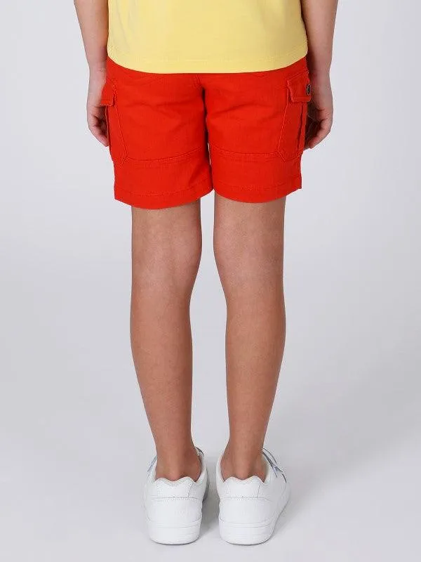 One Friday Red Solid Short