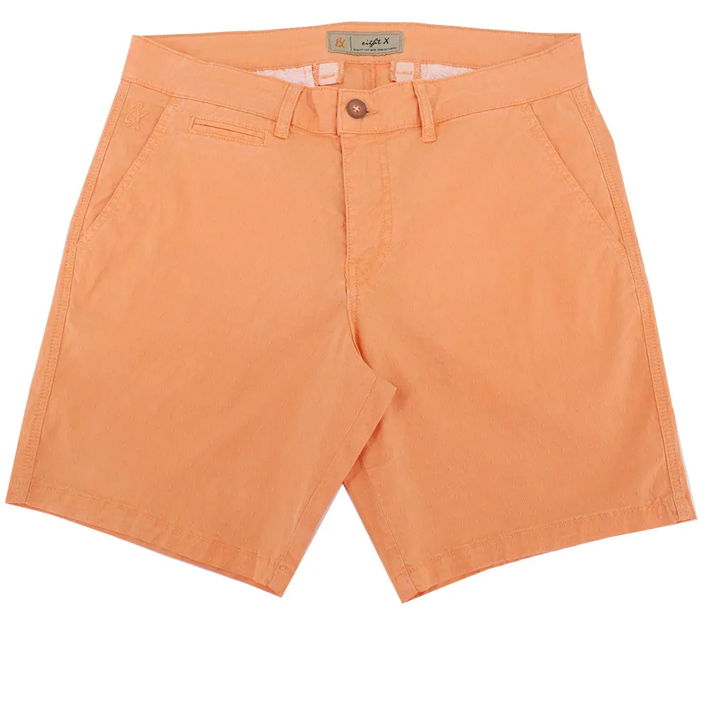 Orange Slim Fit Jacquard Shorts