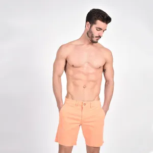 Orange Slim Fit Jacquard Shorts