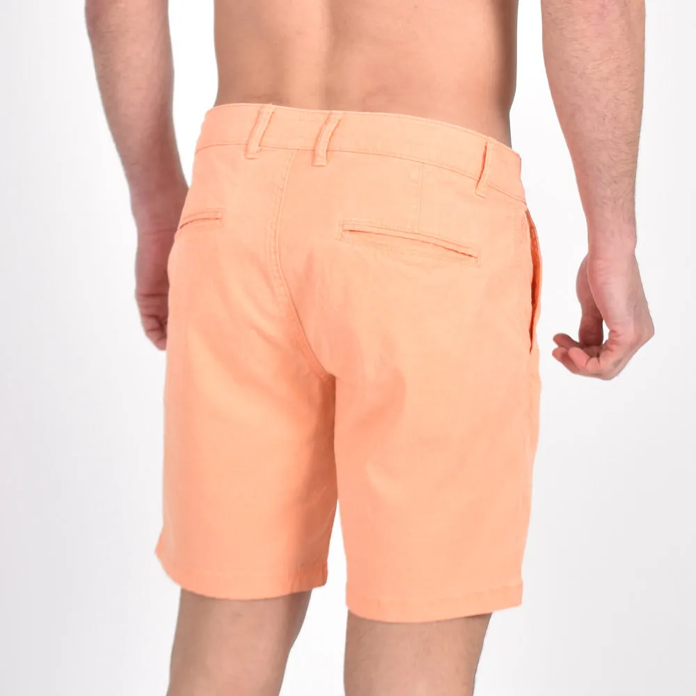 Orange Slim Fit Jacquard Shorts