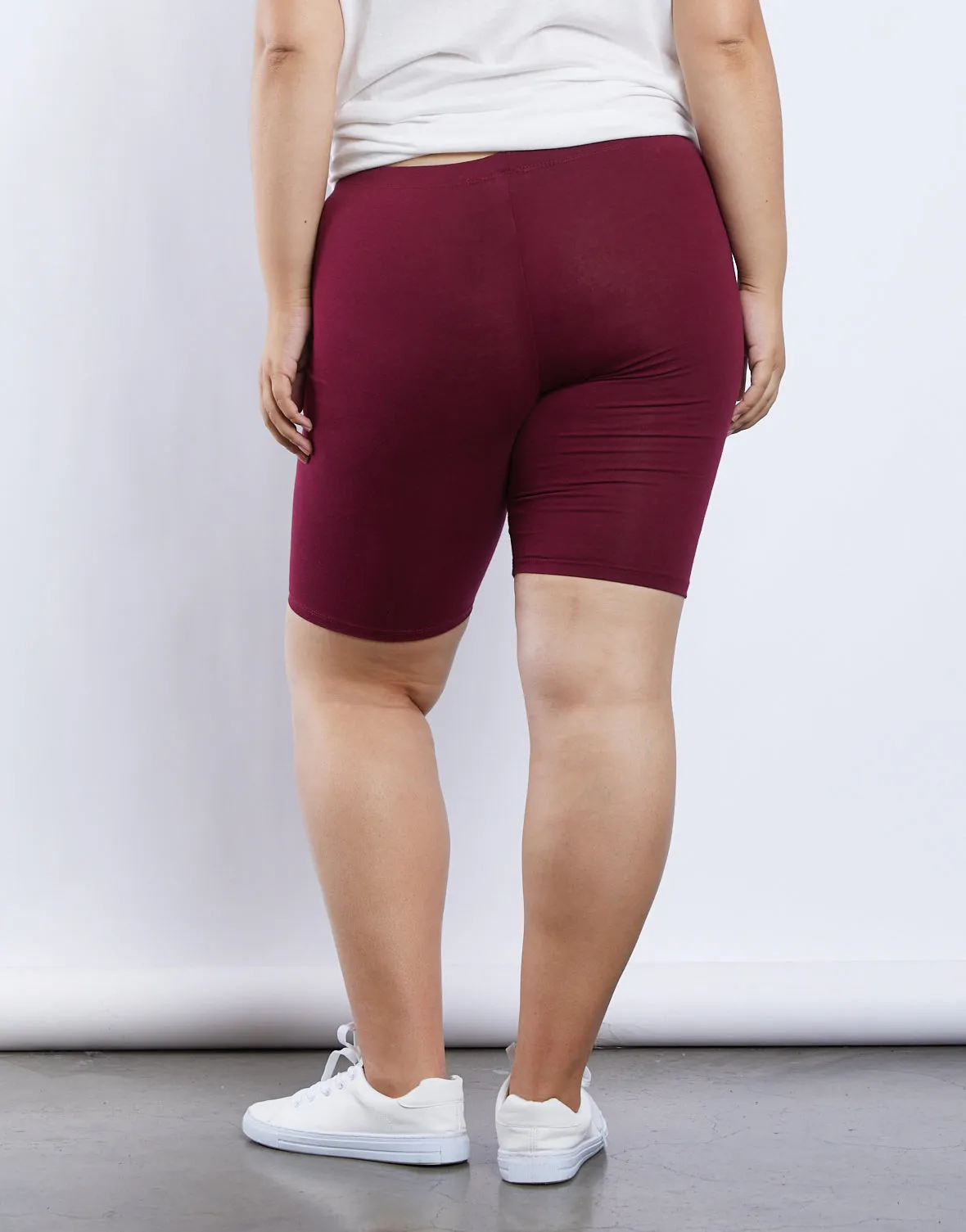 Plus Size Simple Bike Shorts